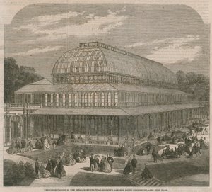 O Conservatório nos jardins da Royal Horticultural Societys, South Kensington de English School