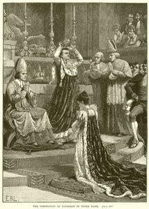 A coroação de Napoleão em Notre Dame de English School