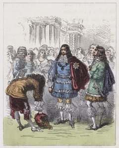 A Corte de Carlos II (gravura a cores) de English School