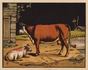 A Vaca (litografia a cores) de English School