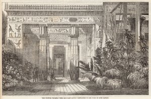 O Palácio de Cristal: O Tribunal Egípcio, entrada para o túmulo de Beni Hassan de English School