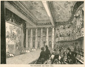 O Cyclorama e Music Hall no Coliseu, em Londres de English School