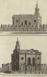 A, dinamarqueses, igreja, em, Wellclose, quadrado, e, a, suecos, igreja, em, príncipes, quadrado, Ratcliff, rodovia, londres