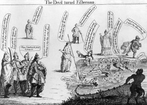 O diabo virou pescador, c.1757 de English School