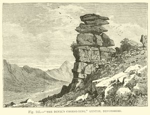 O anel de queijo Devils, Lynton, Devonshire de English School