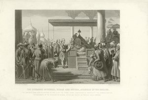 O Dewannee de Bengala, Bihar e Orissa concede pelo inglês, a Índia, 1765 de English School