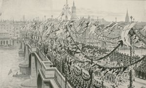 A, jubileu diamante, procissão, cruzamento, ponte londres de English School