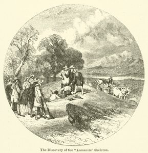 A Descoberta do Esqueleto "Lamanite" (gravura) de English School