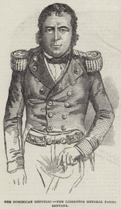 A República Dominicana, o General Libertador Pedro Santana (gravura) de English School