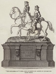 "The Doncaster Cup", King John of France Led Captive by Edward the Black Prince (gravura) de English School