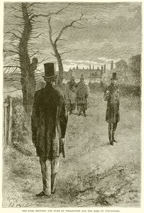 O duelo entre o duque de Wellington e o conde de Winchelsea de English School