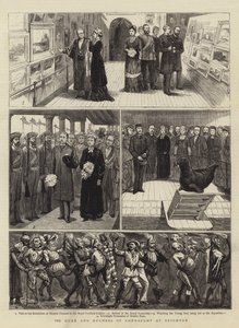 O Duque e a Duquesa de Connaught em Brighton (gravura) de English School
