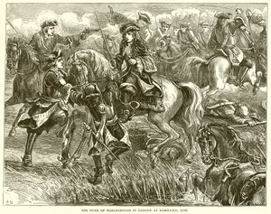O duque de Marlborough em perigo em Ramillies, 1706 de English School