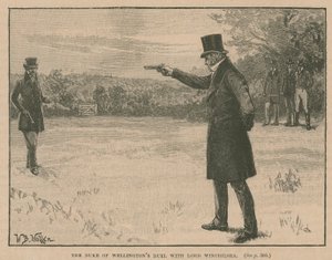 O duque de Wellingtons duelo com Lord Winchilsea de English School