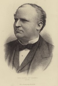 O conde de Derby, morreu em 1893 de English School