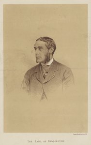 O Conde de Haddington (litho) de English School