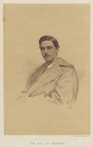 O Conde de Pembroke (litho) de English School