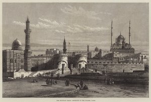 A Crise Egípcia, Entrada para a Cidadela, Cairo (gravura) de English School