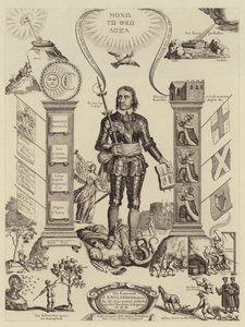 O Emblema das Distrações da Inglaterra (litho) de English School