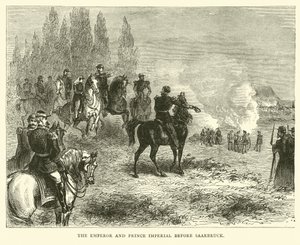 O Imperador e o Príncipe Imperial antes de Saarbruck, agosto de 1870 de English School