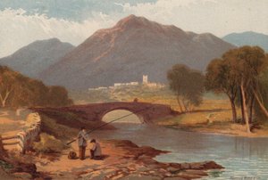 The English Lakes, Ambleside (cor litho) de English School