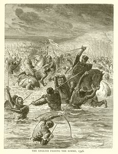 Os ingleses passando pelo Somme, 1346 de English School