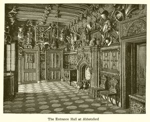 O, entrada, corredor, em, Abbotsford de English School