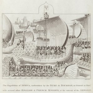 A Expedição da África, empreendida pelo duque de Bourbon, como general em chefe, com vários outros cavaleiros ingleses e franceses, no Entreaty dos genoveses de English School