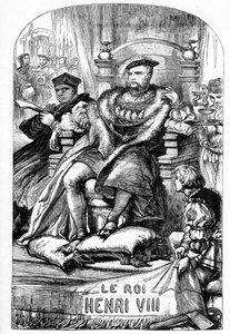 The Famous History of the Life of King Henry the Eighth - Illustration in "Works complete by William Shakespeare" 1866 - As ilustrações e a forma geral desta edição são emprestadas do Shakespeare ilustrado de Cassell, publicado em Londres. de English School