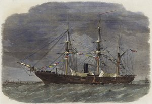 O Tuscarora de sloop-of-war federal em Southampton Water