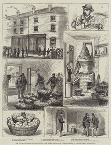 The Fenian Dynamite Plot in England, the Secret Factory of Nitro-Glycerine in Ledsam-Street, Birmingham (gravura) de English School