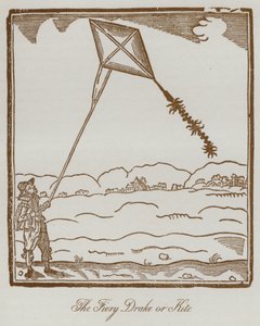 O Fiery Drake ou Kite (litho) de English School