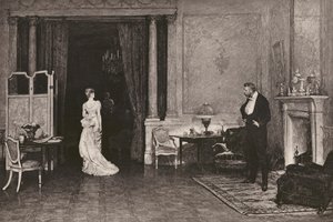 A Primeira Nuvem, segundo W Q Orchardson, RA (litografia) de English School