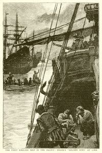 O primeiro navio inglês no Pacífico: Drakes Golden Hind at Lima de English School