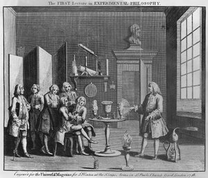A Primeira Palestra em Filosofia Experimental, gravada para a Revista Universal, 1748 de English School