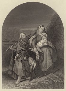 O Voo para o Egipto (gravura) de English School