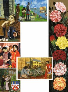 As flores que florescem: cravos brilhantes de English School