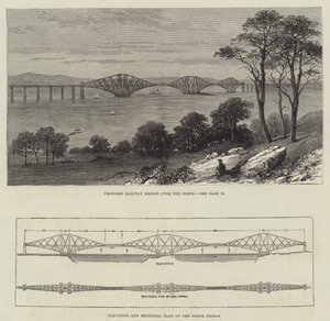 A Ponte da Forth (gravura) de English School