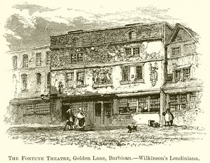 O teatro da fortuna, Golden Lane, Barbican. - Wilkinsons Londiniana de English School