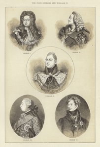 Os quatro Georges e William IV de English School