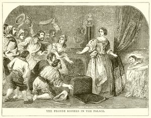 Os amotinadores de Fronde no palácio de English School