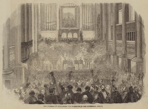 O Funeral de Alexander von Humboldt na Catedral, Berlim (gravura) de English School