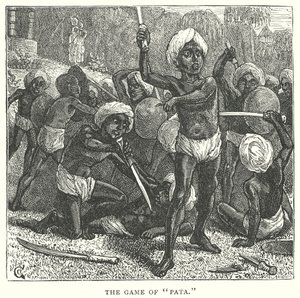 Das Spiel "Pata" (Gravur) von English School