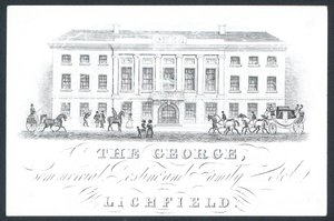 O George, hotel comercial e familiar, cartão de comércio de English School