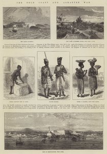 A Guerra da Costa de Ouro e Ashantee (gravura) de English School