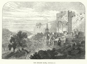 A Porta Dourada, Jerusalém (gravura) de English School