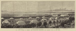 O Grande Durbar em Bombaim, a Procissão de Investigação e Vista Geral das Tendas (gravura) de English School