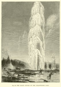 O Grande Geyser do Parque Yellowstone de English School