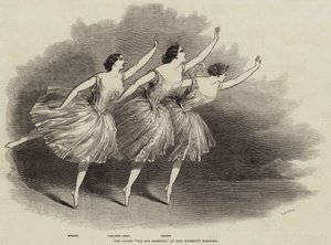 O Grande "Pas Des Elemens", no Teatro de Sua Majestade (gravura) de English School