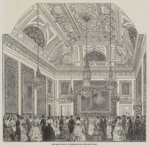O Grand Saloon at Devonshire House (gravura) de English School